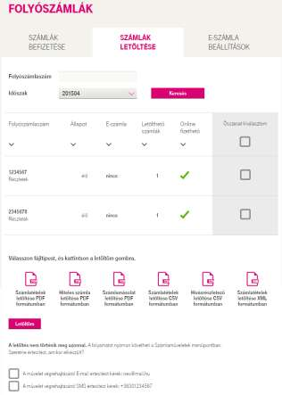 FOLYÓSZÁMLA-KEZELŐ, ADMINISZTRÁTOR Letöltése Sok folyószámlás eset A Kereső mindig látható (nem összecsukható) és egy Folyószámlaszám űrlapmezőből illetve egy Időszak lenyíló menüből áll.