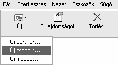 ÚJ CSOPORT LÉTREHOZÁSA A CÍMJEGYZÉKBEN TIPP Címjegyzékünk bővítését automatizálhatjuk a Beállítások panel Küldés fülén található Válaszüzeneteim címzettjeinek automatikus felvétele a Címjegyzékbe