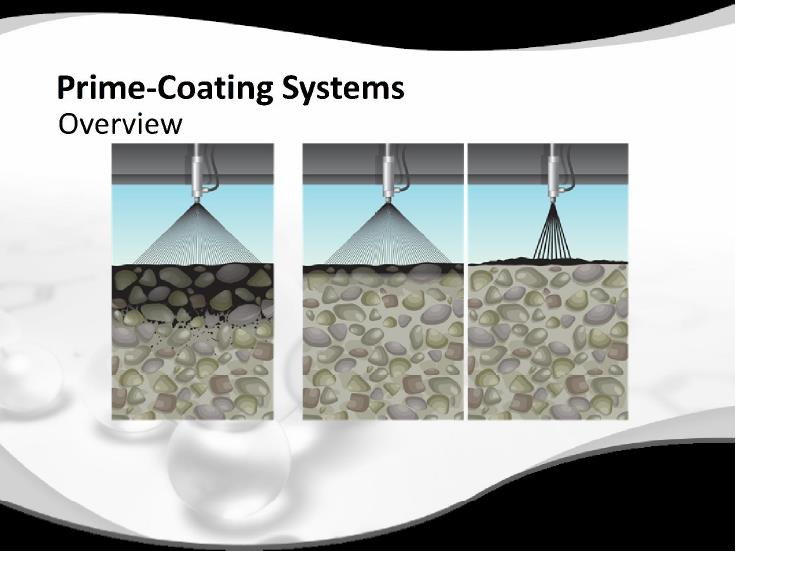 Rétegek ragasztása - Prime coat Prime coat- elsődleges ragasztás, a már stabilizált talajra kerül rá a prime coat.