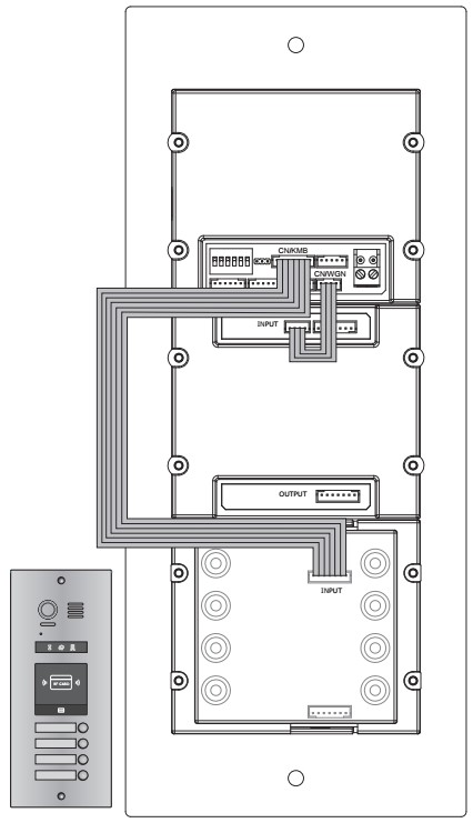 Hívógomb modul VDMR-21/ID/S4 Jelölés Csatlakozó neve 1 INPUT 2 OUTPUT Leírás Videó modul