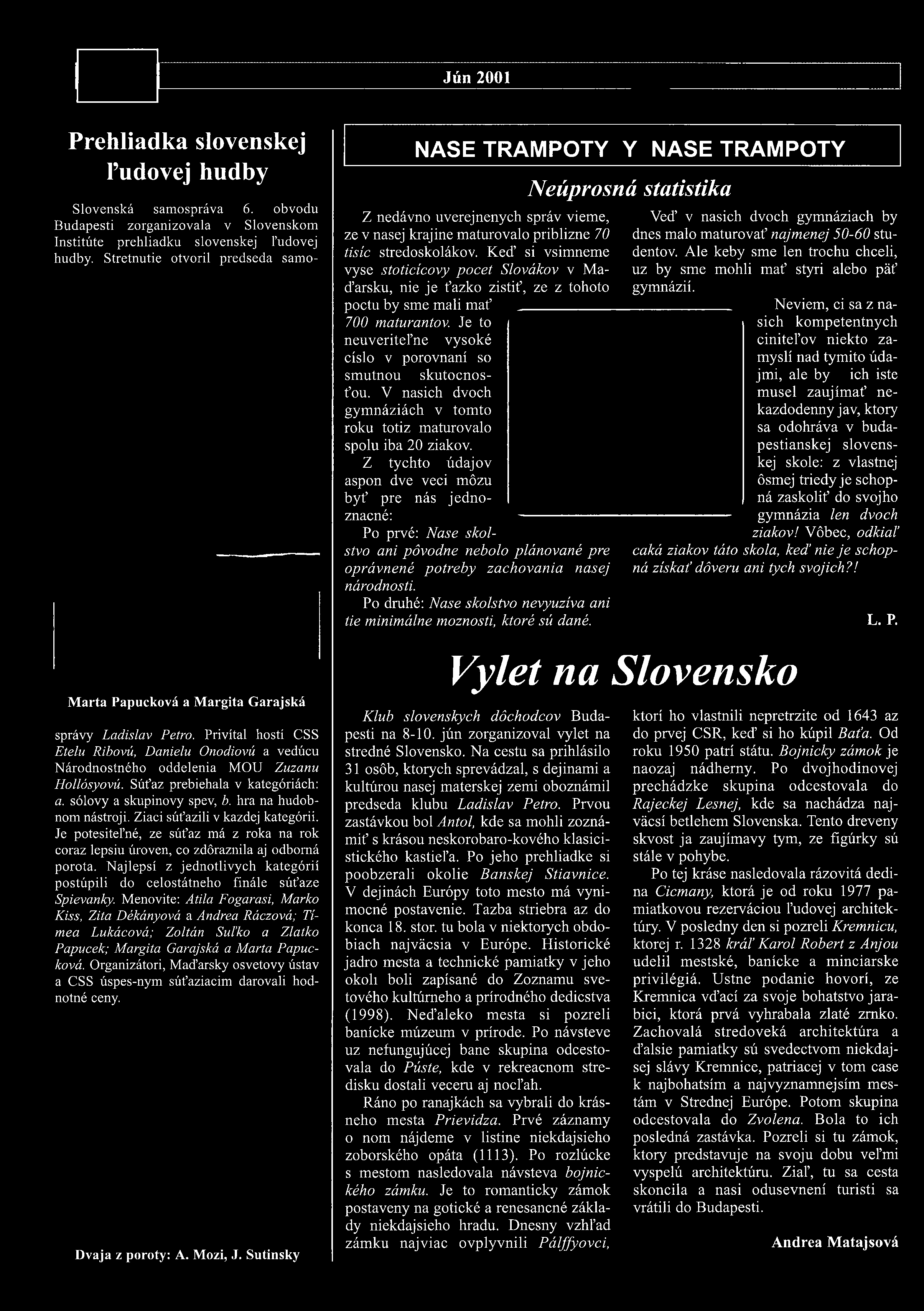 Sút az prebiehala v kategóriách: a. sólovy a skupinovy spev, b. hra na hudobnom nástroji. Ziaci sút azili v kazdej kategórii.