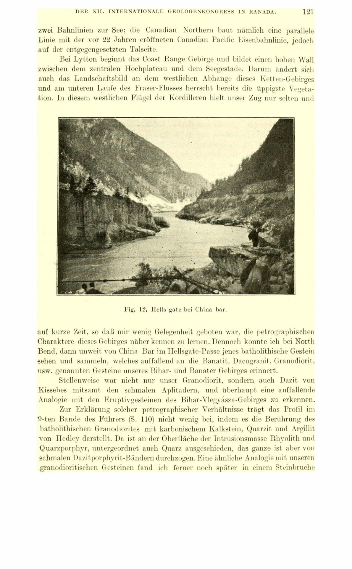 DER XII. INTERNATIONALE GEOLOGENKONGRESS IN KANADA.