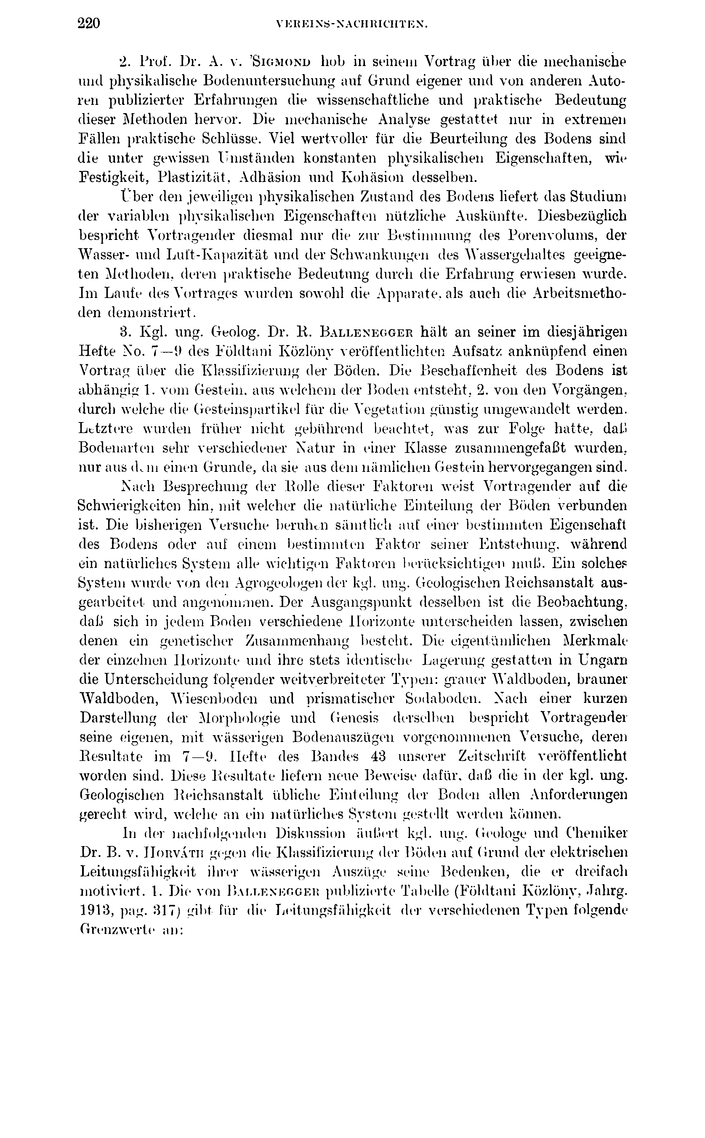 220 V ICR EI NS-NA CH RICIIT E N. 2. Prof. Dr. A. v.
