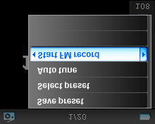 2. Válassza ki a Start FM recording (FM felvétel indítása) lehetőséget. 3. Nyomja le a 1 gombot, ha szeretné az FM felvételt megállítani és elmenteni. 4. Az FM felvételt a rendszer (.