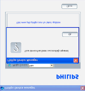 7. Miután befejeződött a javítás, kattintson az OK gombra, és húzza ki a lejátszó csatlakozóját a számítógépből. 8. Megjelenik a Updating firmware (Firmware frissítése) üzenet. 9.