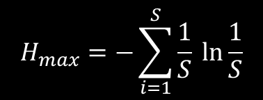 Egyszerű diverzitás függvények (β diverzitás) Shannon-féle entrópia, ahol