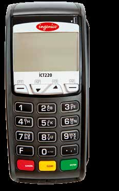 14.4 INGENICO ICT220 asztali terminál 14.4.1. A fizető terminál általános jellemzői Ingenico ICT220 elektronikus fizető terminált angolul EFT POS Electronic Funds Transfer at Point of Sale bankkártya elfogadásra tervezték.
