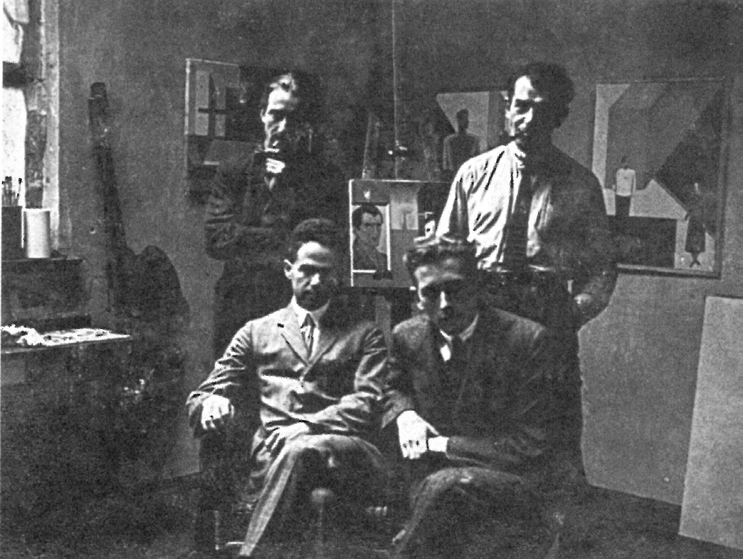 Bortnyik Sándor, Weininger Andor, Forbát Alfréd és Breuer Marcell Bortnyik weimari műtermében, 1924 1925.