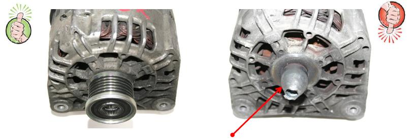 SÉRÜT ROTOR TENGELY: A képen látható, hogy a ROTOR TENGELY sérült.