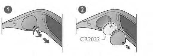 1 - A TV-készülék 3D adókészüléke 2 - A 3D szemüveg 3D vevője Két résztvevős játék Két résztvevős játék A szemüveget két résztvevős játékokhoz is használhatja.