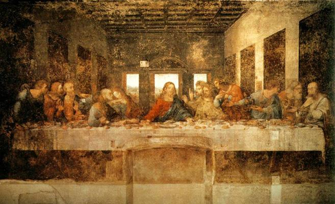 Leonardo da Vinci: Az utolsó vacsora Ludovico Sforza rendelte meg 1494-ben 1495-1498,
