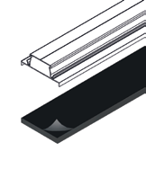 Tools: Power screwdriver with 8 mm bit Mounting of the surface protection element Rubber underlay Press the rubber underlay into the profile that is intended for that purpose.