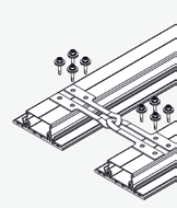 Distance between the beams: Module length plus 20 mm (± 5mm) Antislide protection With inclined roofs, module arrays must be secured against sliding for example by a) horizontal fastening or b)