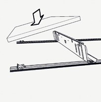 AluGrid Mounting Instructions EN Preparation of the cabling Place the cable clips into the intended slots in the Windsafe sheet (usually 2 clips in the back side and 1 ProklipU in the folded side).