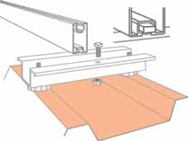 The design of this construction is designed in such a way that no drillings at all have to be made on the construction site! A wide range of fastening elements for different roof systems is available.