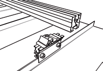 Preassemble cross connectors Press in the green Klickin click components. Feed square nuts vertically into the Klickin click components and twist through 90 so that the rounded edge is underneath.