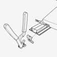 Fasten each module with two clamps at the bottom and two at the top. 12 Cabling between the module rows Fasten the plastic clips for the cable covering to the continuous beam.