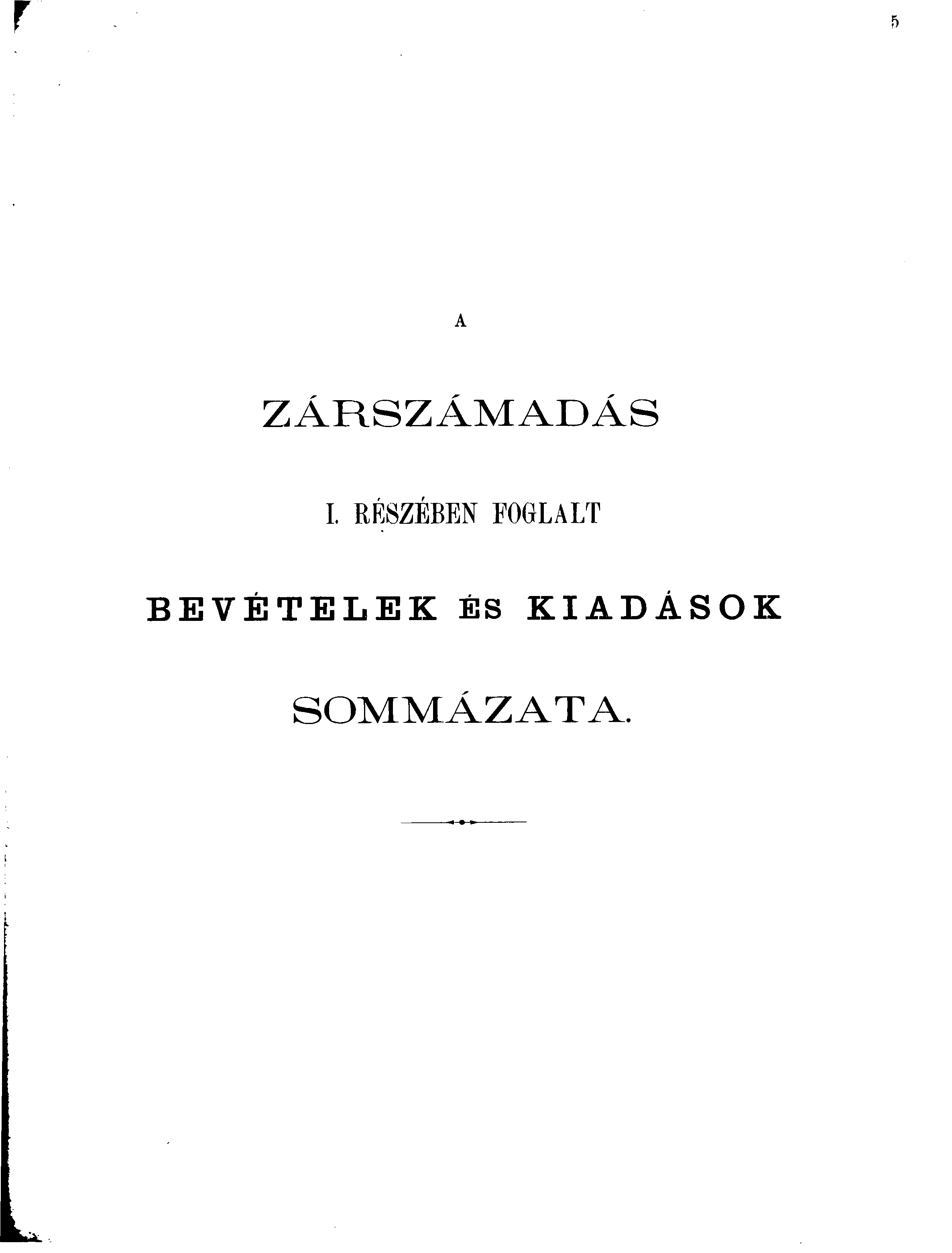 ZÁRSZÁMADÁS I.