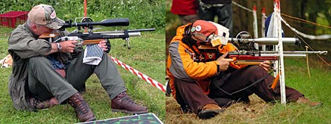 A fotókon nem olyan feltűnő a különbség, de a puska és a jobb könyök helyzetéből fel lehet ismerni ezt a lőpozíciót. Testalkattól függően ez is elég változatos persze (ld.