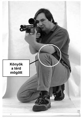 A sikeres Field Target lövészek térdelő testhelyzete látszólag sokban különbözik egymásétól. Semelyik másik lövész pozíció nem függ ennyire az egyén végtagjainak hosszától.