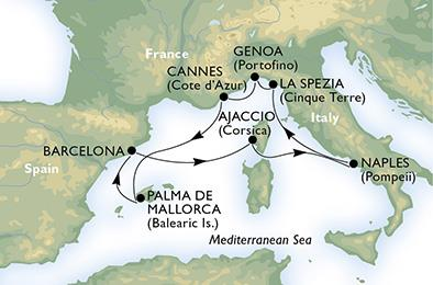 , MSC Orchestra, 7 éj, Velence Az azúrkék tenger vonzásában 2-3 ágyas fantastica belső, 749 EUR/fő + 120 EUR kikötői 3-4 ágyas bella ablakos, 749 EUR/fő + 120 EUR kikötői 2 ágyas fantastica