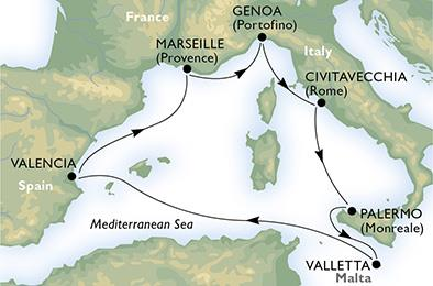 EUR/fő + 120 EUR kikötői EUR/fő + 120 EUR kikötői 399 EUR/fő + 120 EUR kikötői 06.24., MSC Preziosa, 7 éj, Genova UTOLSÓ KABINOK!