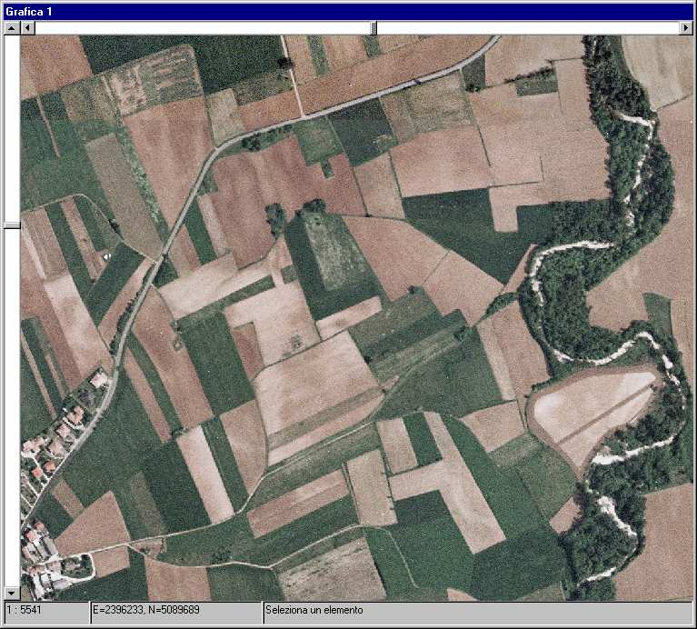 9. ábra. A GIS AGEA szoftver orthofotó megjelenítő modulja. Véleményem szerint az olaszországi rendszer megfelel a második pilléres támogatások nyilvántartási követelményeinek.