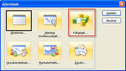 Ha szükséges egyszeri költség megadása a tevékenységekhez, akkor a Gantt-diagram nézetben is megtehetjük ezt, új oszlopot beszúrva. Az oszlop mező neve: Fix költség.