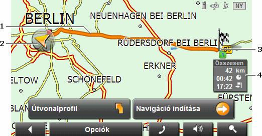 8 Munka a térképpel 8.1 Térképanyag Még ha a navigációs készülékben lévő tárolókártyára több navigációs térképet is rámentett, a SUNGOO Mobile Navigation mindig csak egy térképpel tud dolgozni.