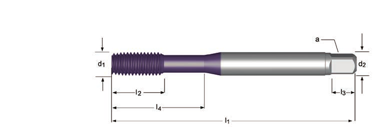 T215 T215 M Gépi Menetformázó T215 T215 M3 - M10 l 1 l 2 d 2 l 3 l 4 P Ø a T215 M z 3 0.50 56 10 3.5 2.7 6 4 2.8 - T215M3 4 0.70 63 13 4.5 3.4 6 5 3.