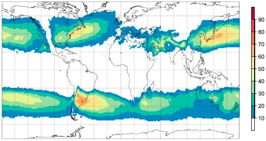 meleg nedves szállítószalagok kiinduló pontjaihoz és főleg az óceán felett találhatók. A legtöbb nedvesség a felemelkedést megelőző 5 nap során párolog el.