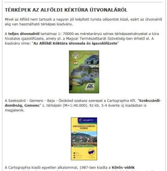 19. dia Túramozgalmak megtekintése A részletes leírás után a következő egyéb adatok szerepelnek (opcionális): Korlátozások: jellemzően erdészeti korlátozások, illetve árterületek,