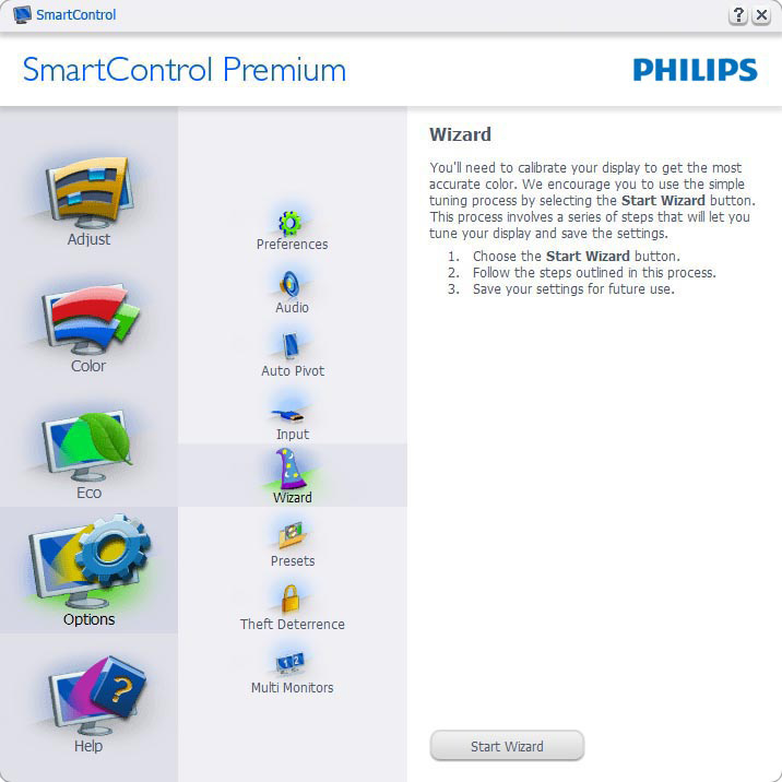 3. Képoptimalizálás Első indítás varázsló A SmartControl Premium telepítését követő első