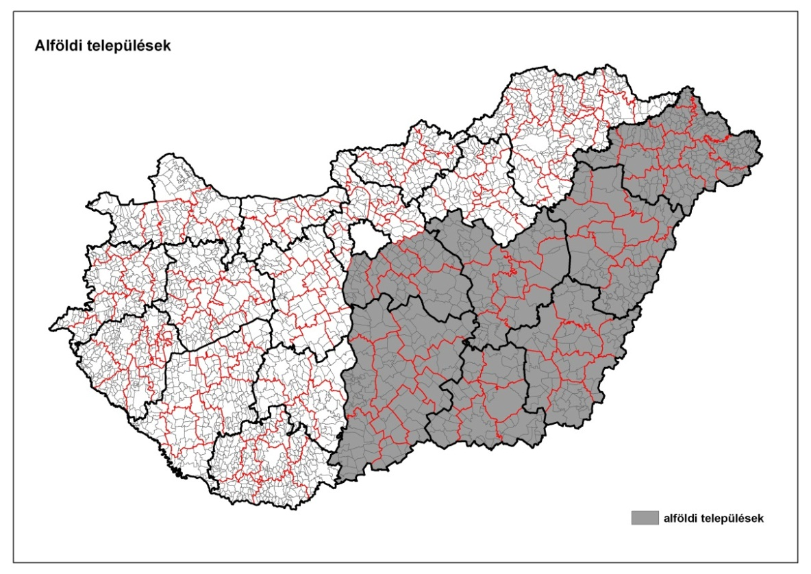 A Program területi lehatárolása 2011 ben 206, míg 2012 ben 240 alföldi település területéről lehetett