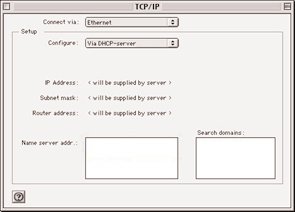 Ellenkező esetben válassza ki ezt a lehetőséget és zárja be a Network ablakot.for DHCP. If not, select this option and close the Network window. Mac OS 9.