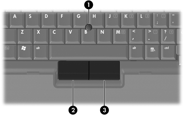 Pöcökegér (csak egyes típusokon) 1 Pöcökegér Mozgatja a kurzort, kijelöli és aktiválja a képernyőn látható elemeket.