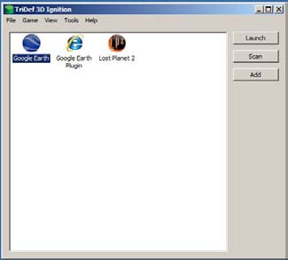 5. 3D megtekintése a TriDef 3D szoftverrel 4. Egy ikon látható a Windows operációs rendszer asztalán. 5.