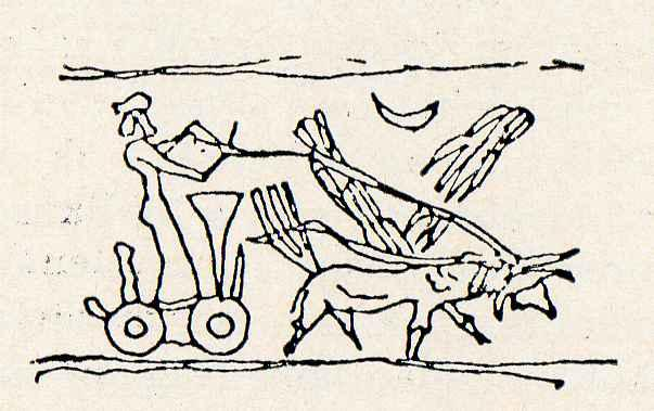 31 21. Az emberiség legrégibb vetőgépe. Szumér pecsét Kr. e. 3. évezred.