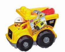 MEGA BLOKS CAT MINI BILLENŐAUTÓ CND88 Ideális 1-5 éves korig A szívós kerekekkel ellátott, fényes sárga billenőautó valóban tud billenteni,