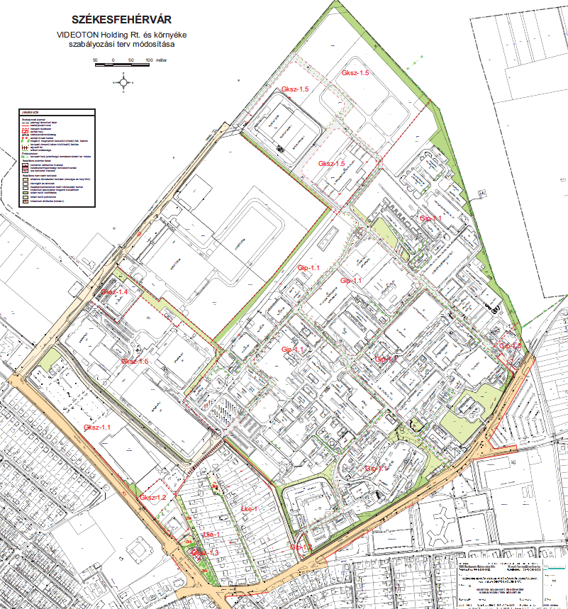 Hatályos Szabályozási terv Székesfehérvár Megyei Jogú Város Önkormányzat Közgyűlésének 26/2006. (XI.28.) számú rendelete Székesfehérvár, Videoton Holding Zrt.