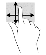 4 Navigálás kézmozdulatokkal A táblagép lehetővé teszi a navigálást az érintőképernyőn tett kézmozdulatokkal. Tekintse át a táblagéphez mellékelt A Windows alapjai útmutatót.