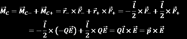 Elektromos dipólus Egy pozitív és egy negatív töltésből áll melyek egymástól l távolságra vannak rögzítve.