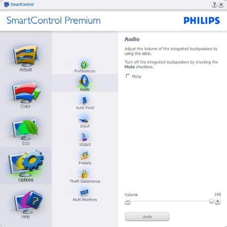 megjeleníti a SmartControl Premium tálcamenüjét. A tálcaikonra végzett jobb kattintás megjeleníti a Help (Súgó), Technical Support (Műszaki támogatás) menülehetőségeit.