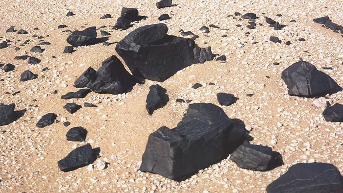 Meteoritok - eloszlás Dar Al Gani meteorit a Szaharából (Líbia)