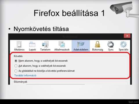 Miért a Firefox? Később lesz róla szó. Van bármilyen törvényi kötelezettsége az oldal üzemeltetőjének ezen beállítás figyelembevételére? NINCS.