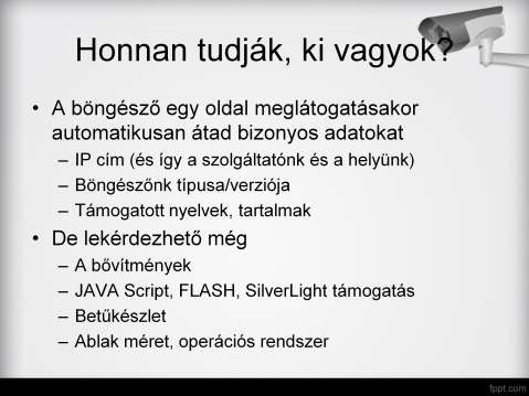 Egy felhasználó nyomon követéséhez