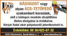10 Fodrászt és pedikűröst felveszünk hegykői munkahelyre. Németnyelvtudás szükséges. Érd.: +36-70/3223-887. Gyakorlattal rendelkező autóbuszvezetőt keresünk Kapuvár- Csorna térségéből fő ill.