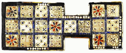 The RoyalGame of Ur ( British Múzeumban őrzött 4600 éves tábla) Hasonlítható a Ki nevet a végén játékhoz: ketten, felváltva dobtok és léptek.