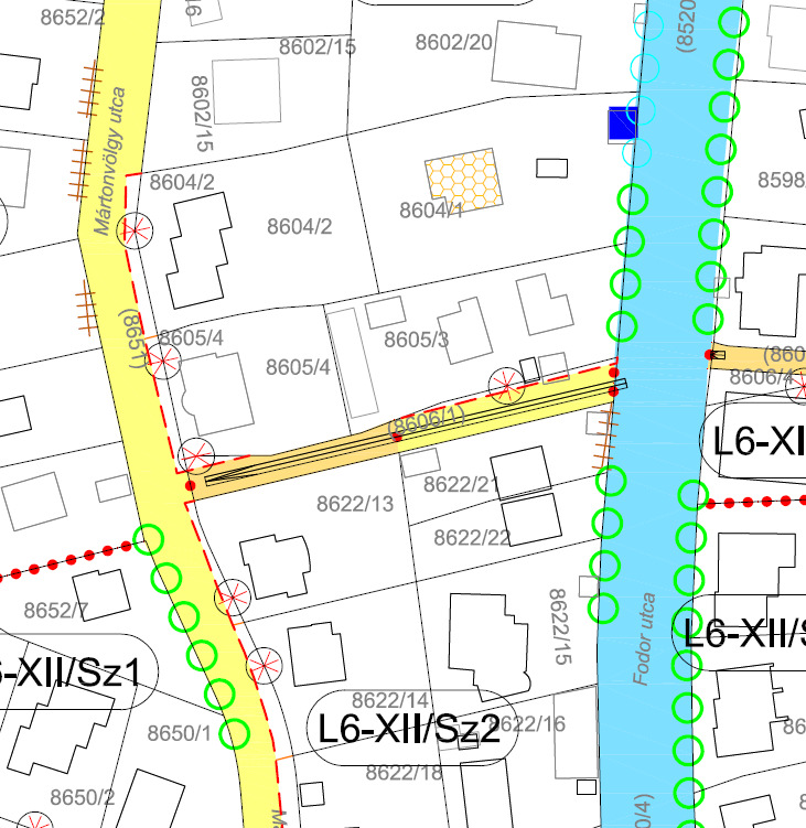 27. sz. módosítás Mártonvölgy utca Hrsz.: 8605/4, 8605/3 28. sz. módosítás Zsigmondy Vilmos utca Hrsz.