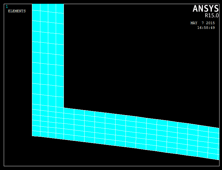 3.2 ábra 2D modell hálózása 3.3. ábra